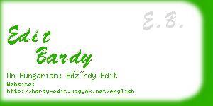 edit bardy business card